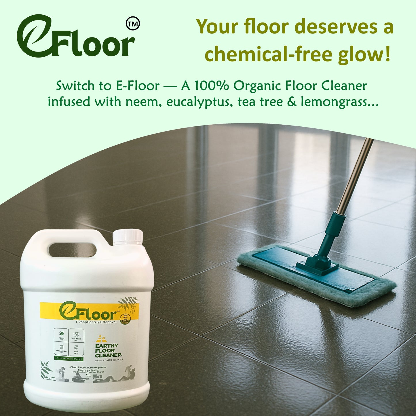 E-Floor Organic Floor Cleaner - 5 Ltr Pack