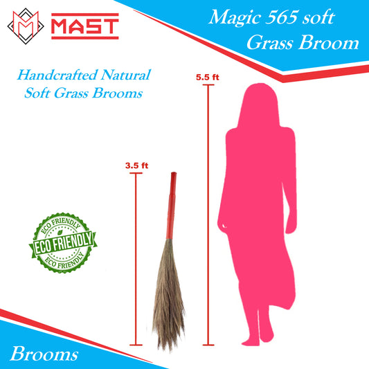Mast Magic 565 Grass Broom – 42 Inch Long Handle