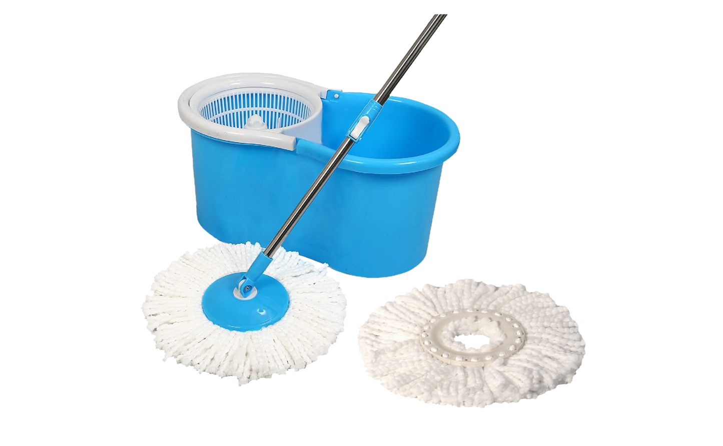 Mast Eco Magic Spin Mop with Stainless Steel Handle & 2 Microfiber Refills