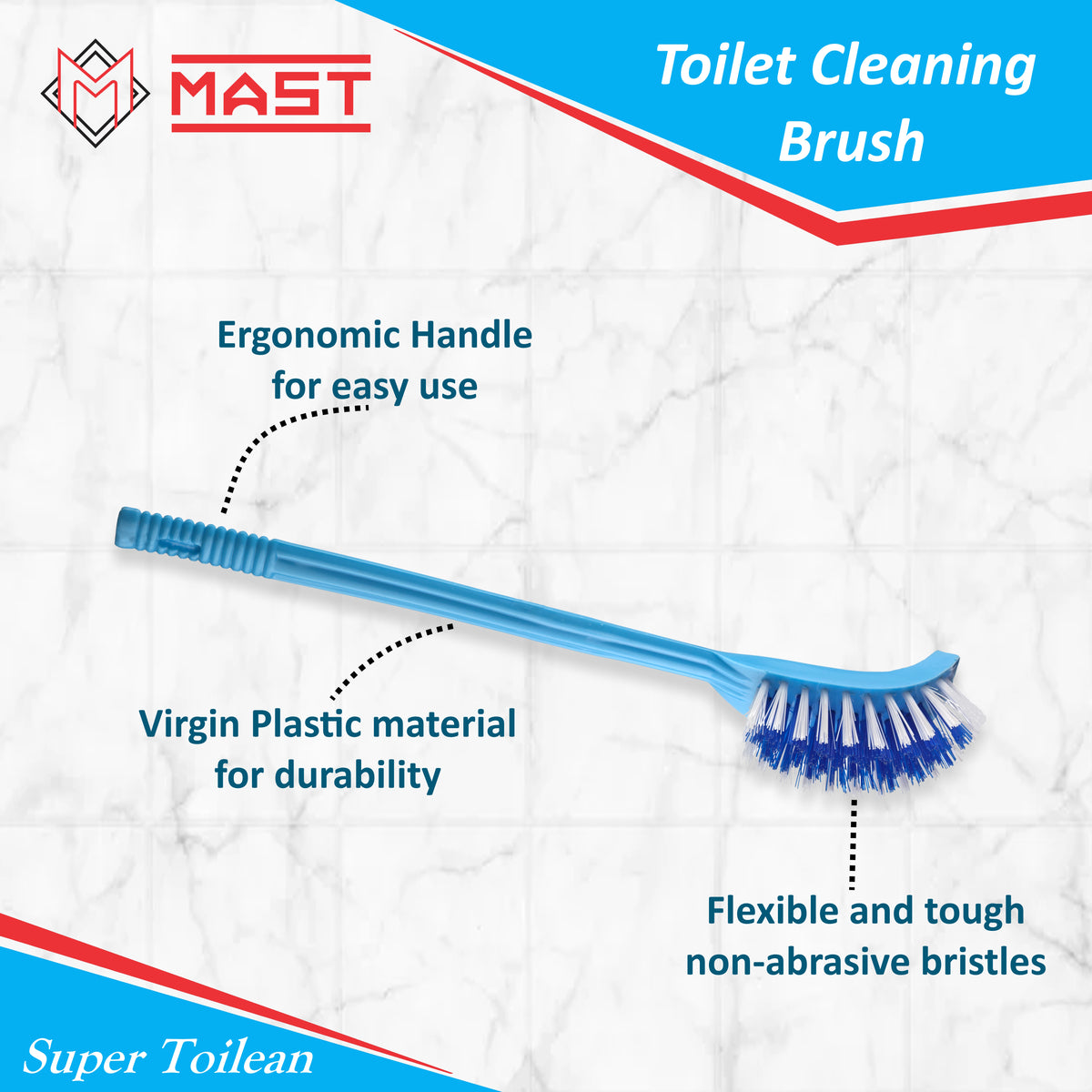 Mast Super Toilean Brush | Pack of 2 | Toilet Cleaning Brush