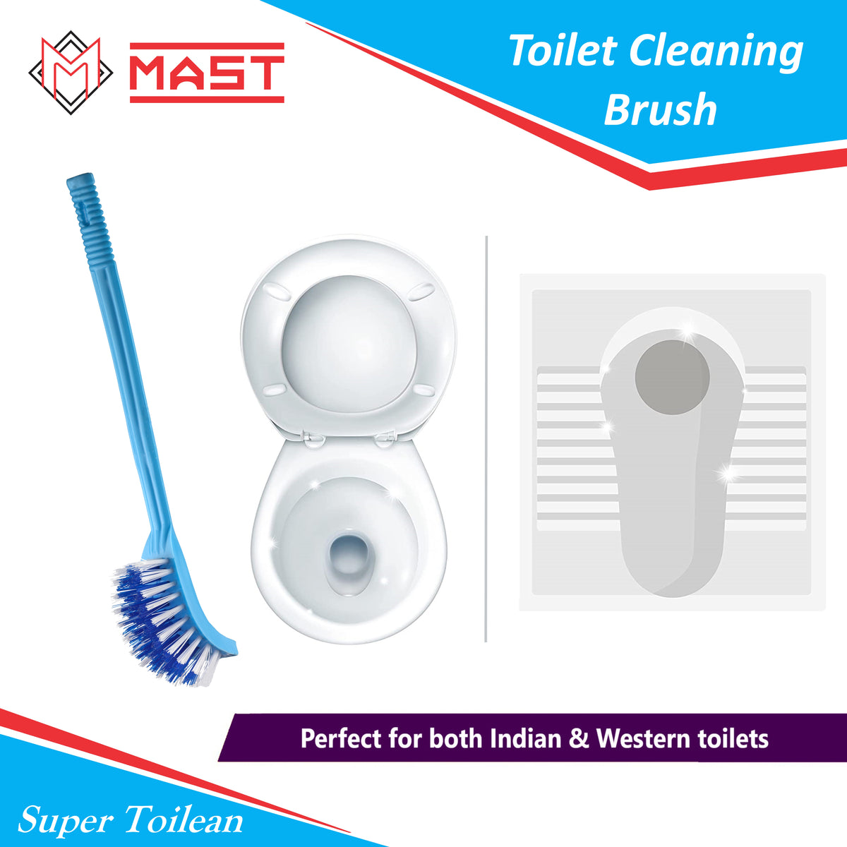 Mast Super Toilean Brush | Pack of 2 | Toilet Cleaning Brush
