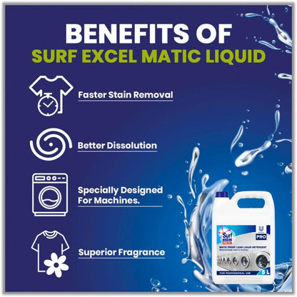 Surf Excel Matic Front Load Liquid Detergent 5L ( Pack of 2) 10 Ltrs