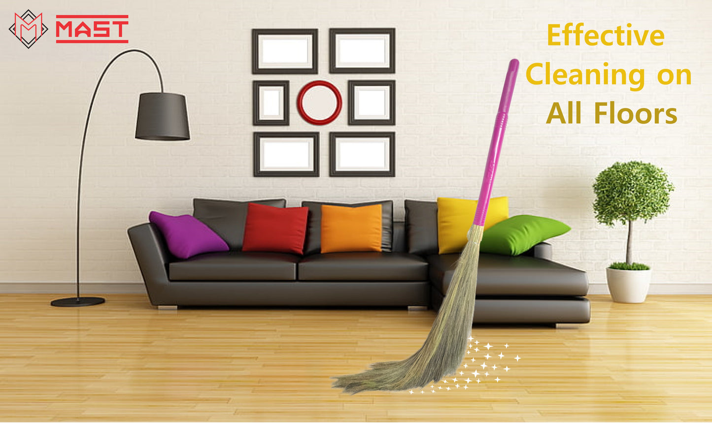 Mast Big B Natural Soft Grass Broom