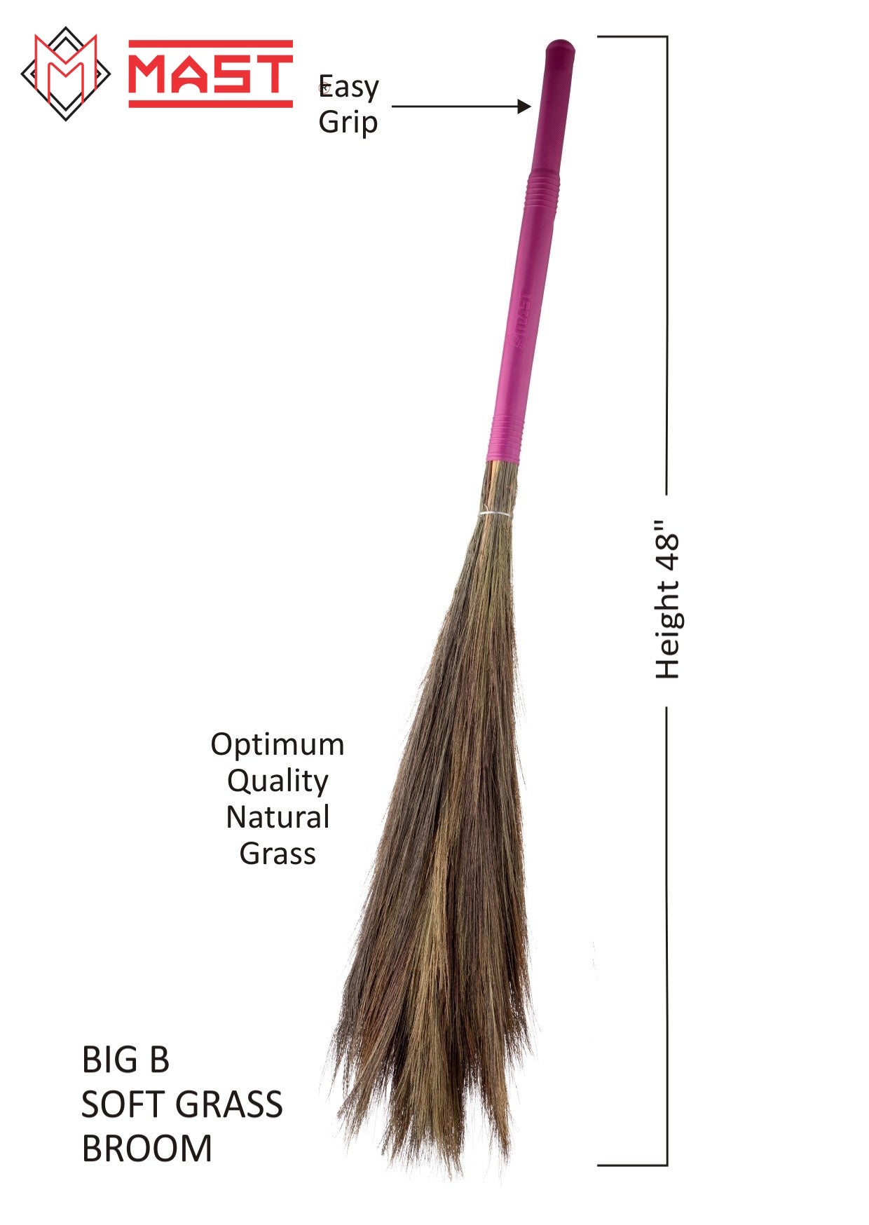 Mast Big B Natural Soft Grass Broom