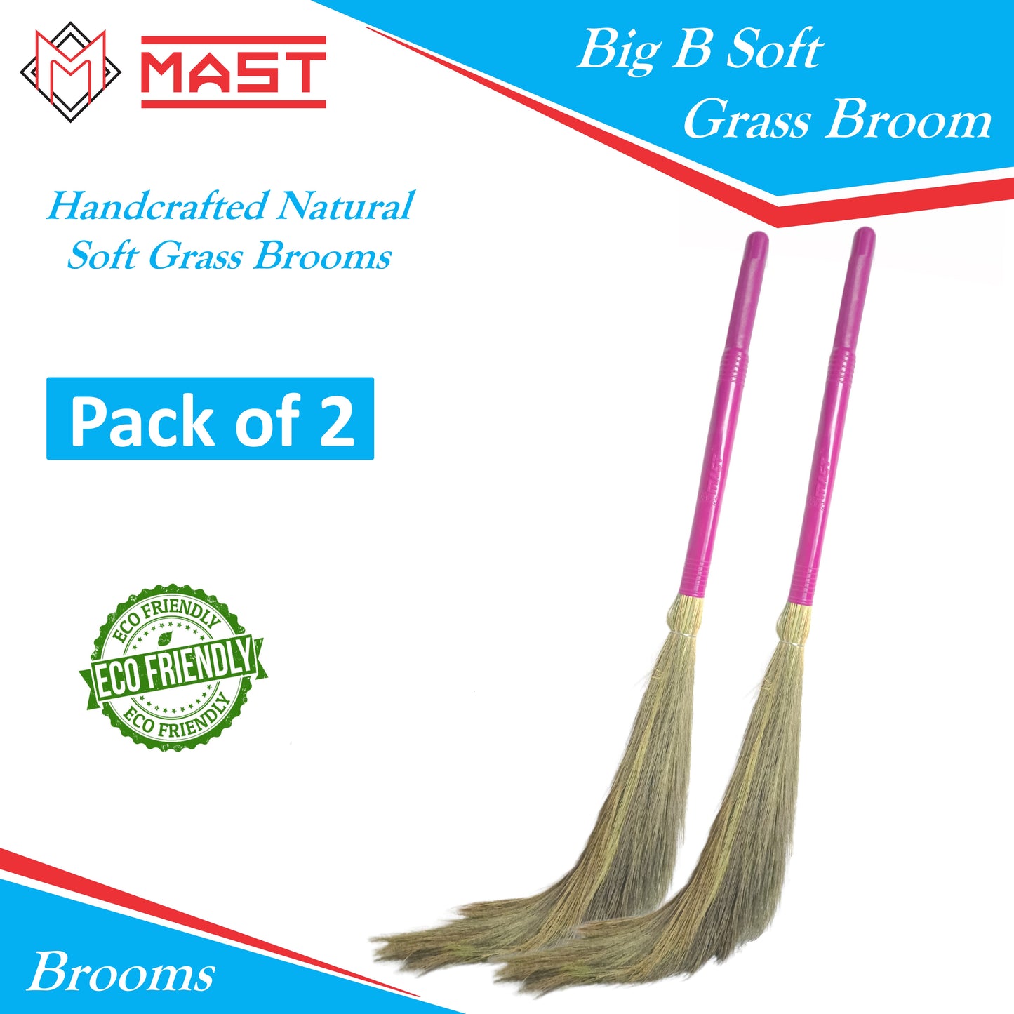Mast Big B Natural Soft Grass Broom