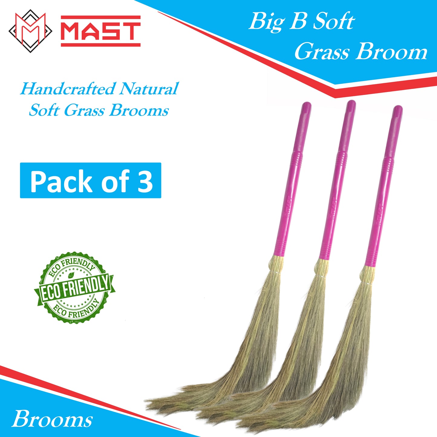 Mast Big B Natural Soft Grass Broom