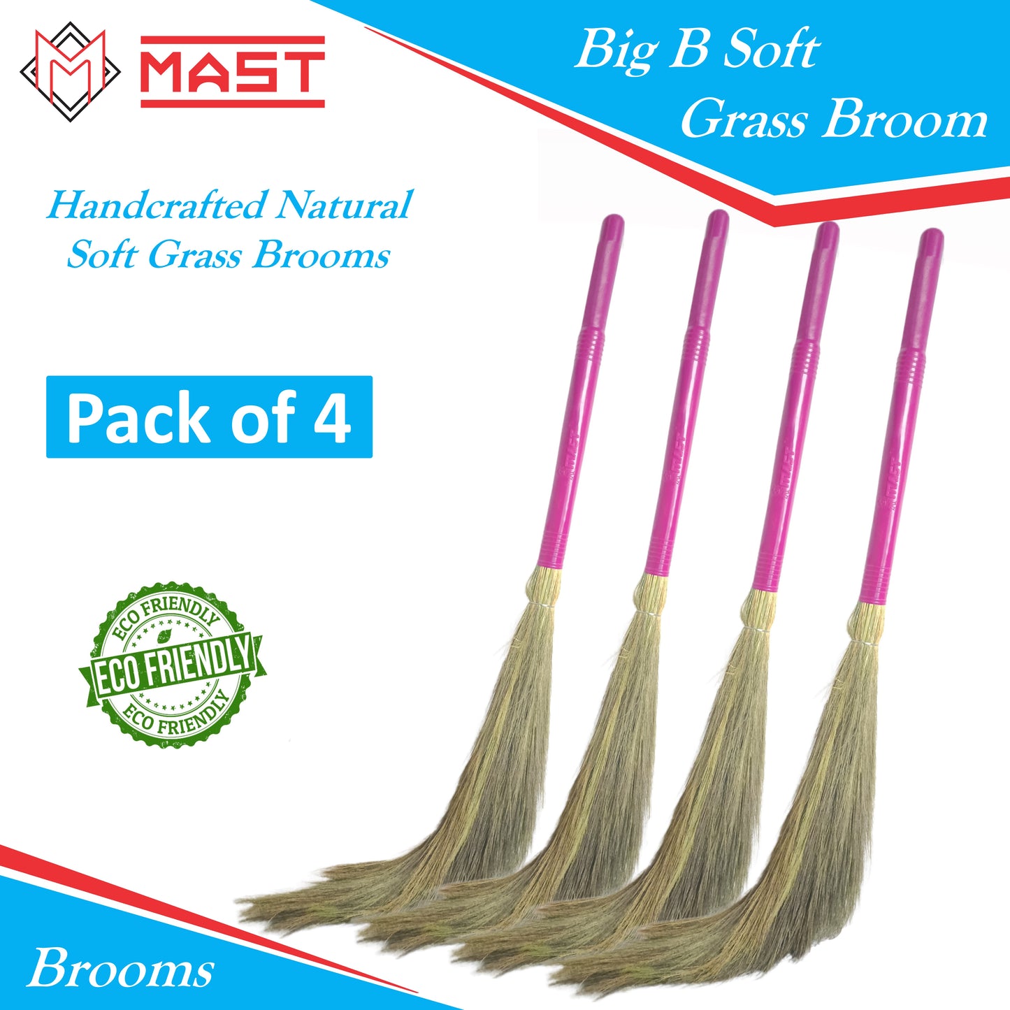 Mast Big B Natural Soft Grass Broom
