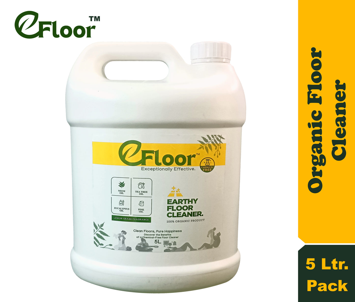 E-Floor Organic Floor Cleaner - 5 Ltr Pack