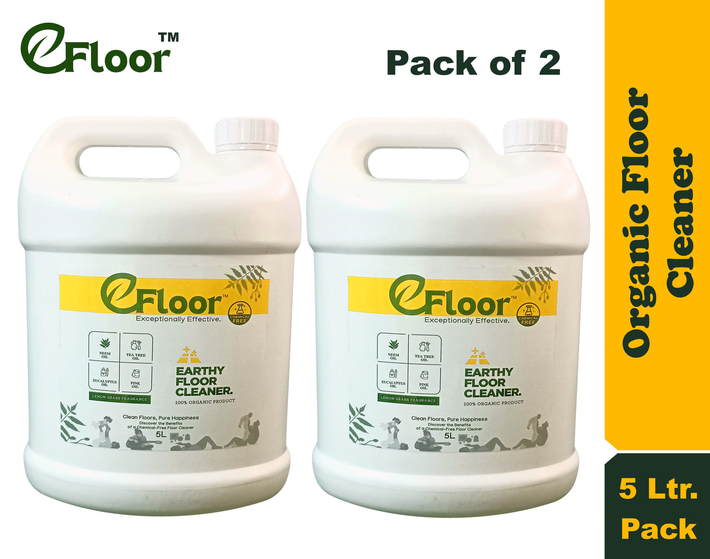 E-Floor Organic Floor Cleaner - 5 Ltr Pack