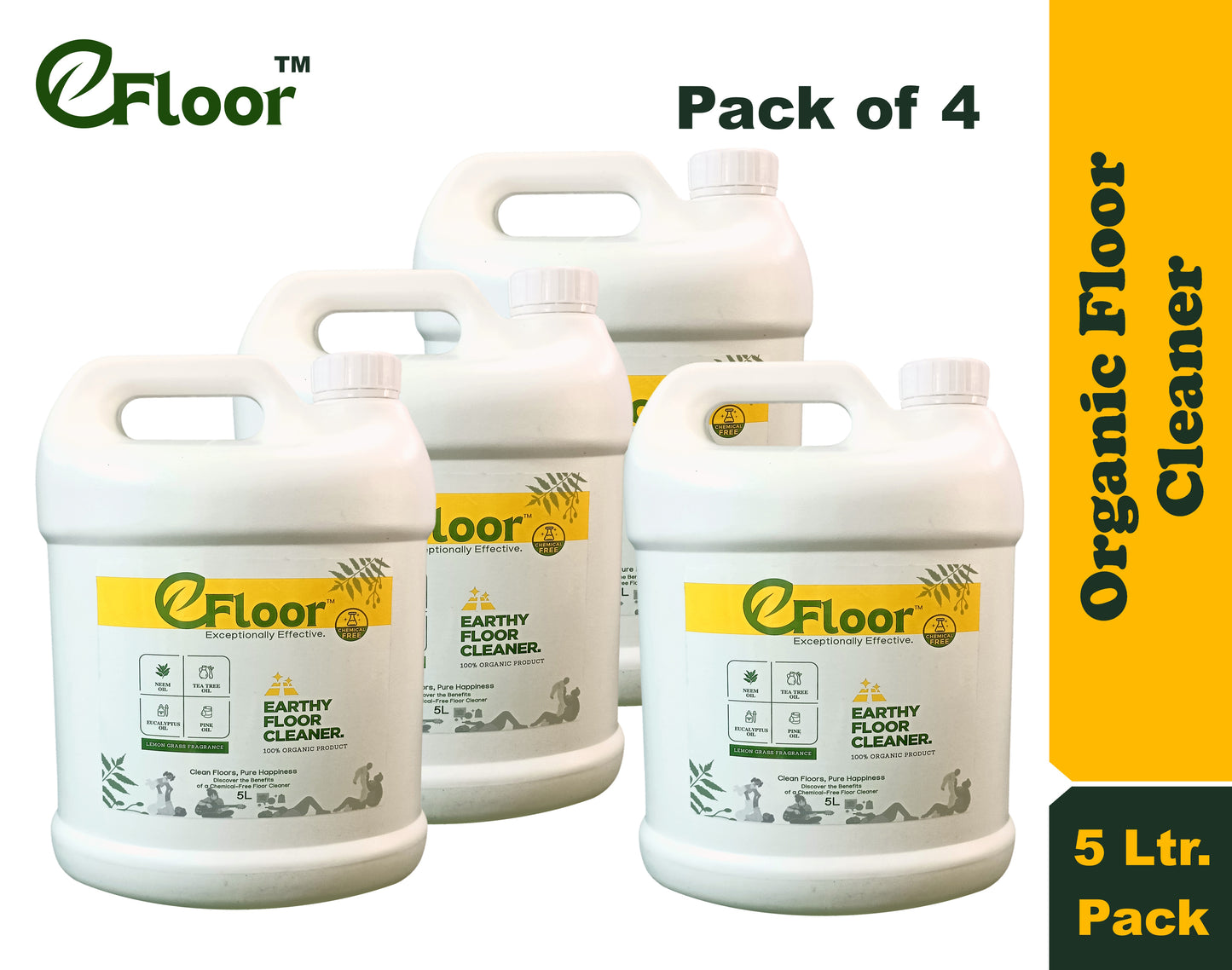 E-Floor Organic Floor Cleaner - 5 Ltr Pack