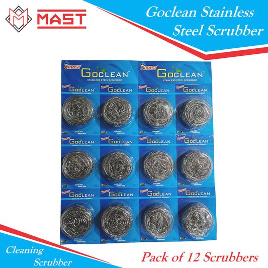 Mast Stainless Steel Utensils Scrubber (Pack of 12 Scrubbers)