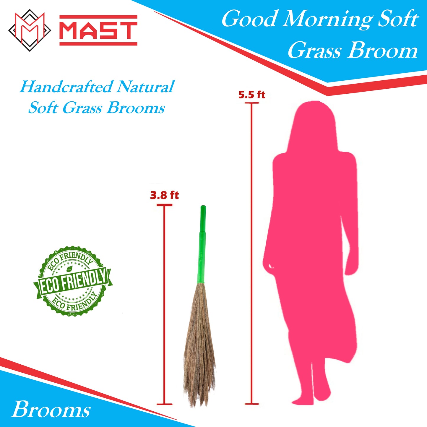 Mast Good Morning Natural Soft Grass Broom