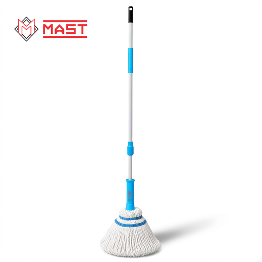 Mast Twisty Cotton Mop | Pack of 1 | Easy Twist Handle | Quick Dry Floor Cleaning Mop