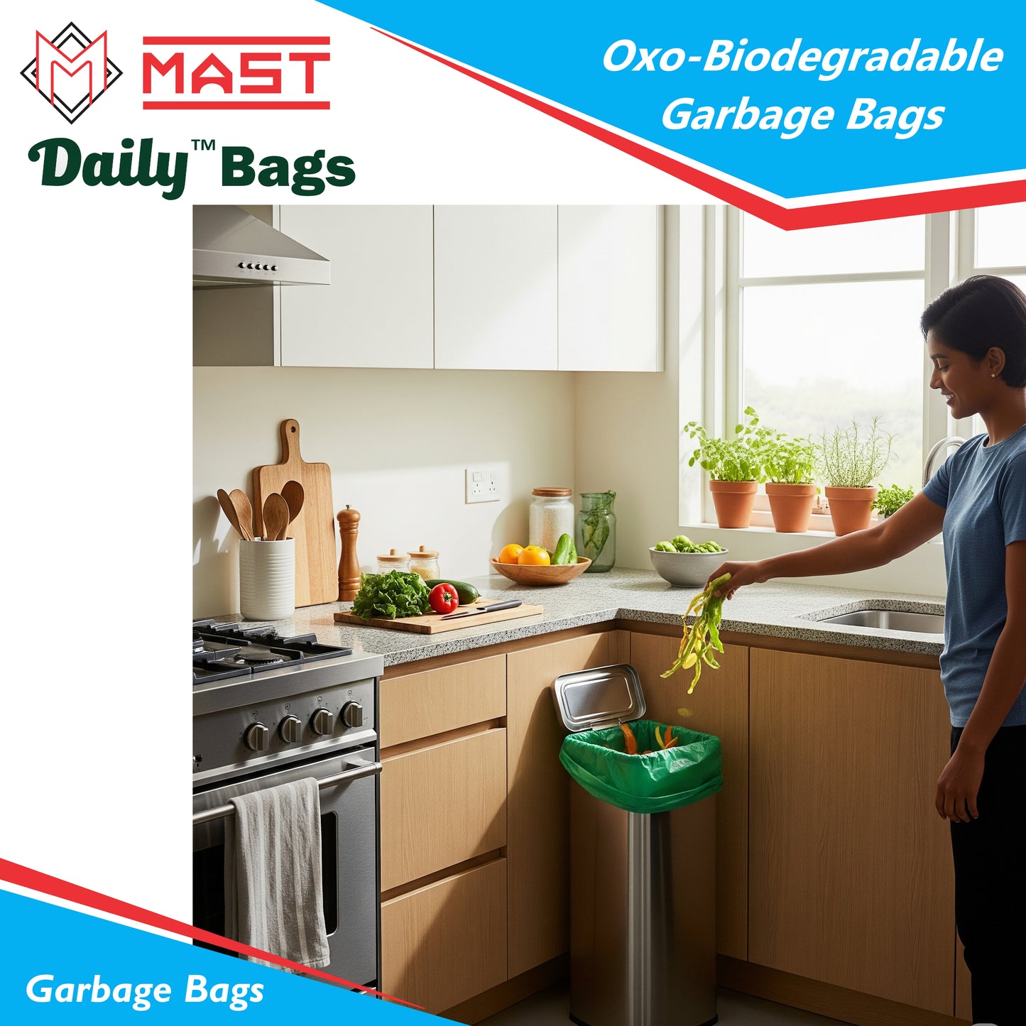 Mast Daily 17 X 19 Inches Bio-Degradable Garbage Bags