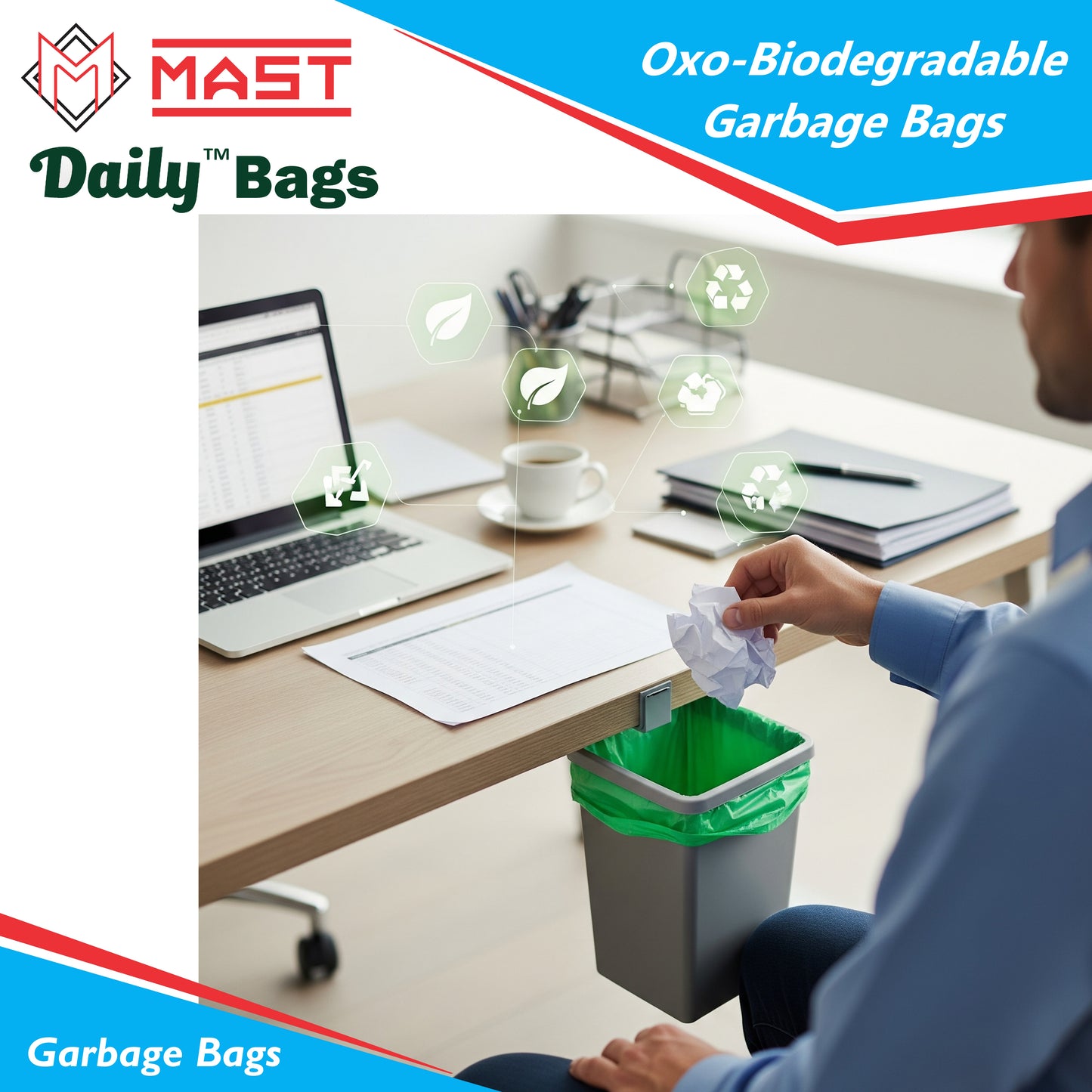 Mast Daily 17 X 19 Inches Bio-Degradable Garbage Bags