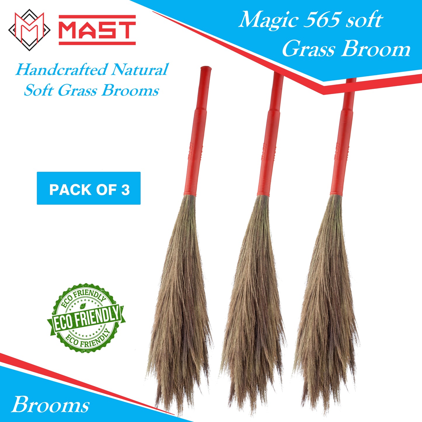 Mast Magic 565 Grass Broom – 42 Inch Long Handle