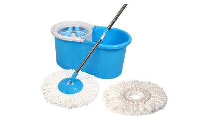 Mast Eco Magic Spin Mop with Stainless Steel Handle & 2 Microfiber Refills