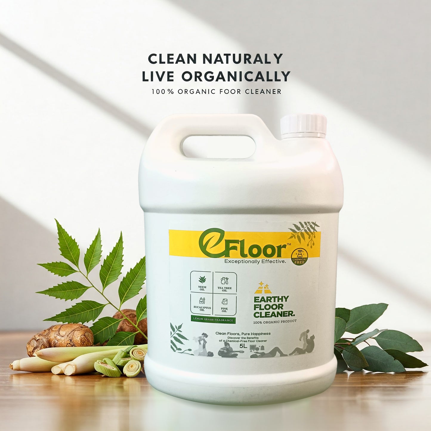 E-Floor Organic Floor Cleaner - 5 Ltr Pack