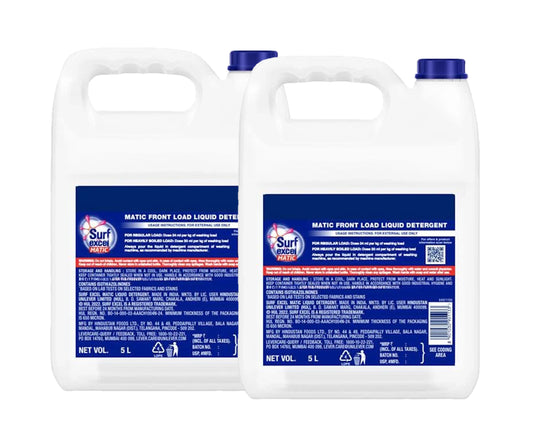 Surf Excel Matic Front Load Liquid Detergent 5L ( Pack of 2) 10 Ltrs