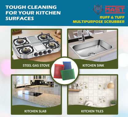 Mast Ruff and Tuff Multipurpose Steel Foam Pad Kitchen Scrubber