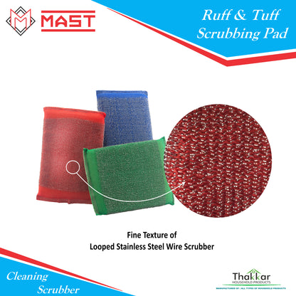 Mast Ruff and Tuff Multipurpose Steel Foam Pad Kitchen Scrubber