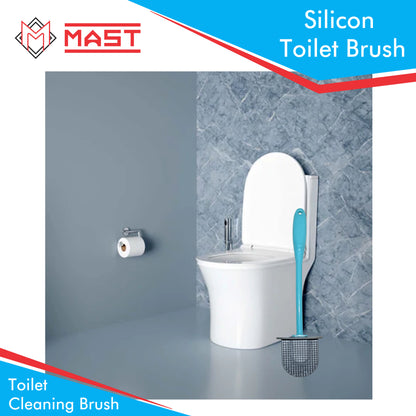 Mast Silicon Bristles Toilet Cleaning Brush| Blue | Pack of 2