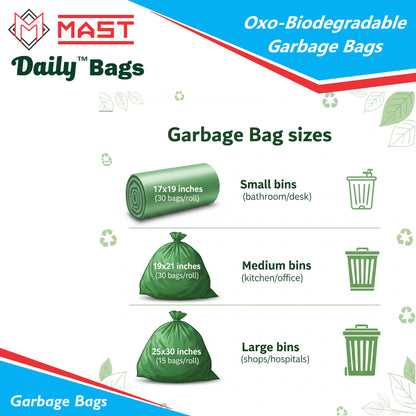 Mast Daily 17 X 19 Inches Bio-Degradable Garbage Bags