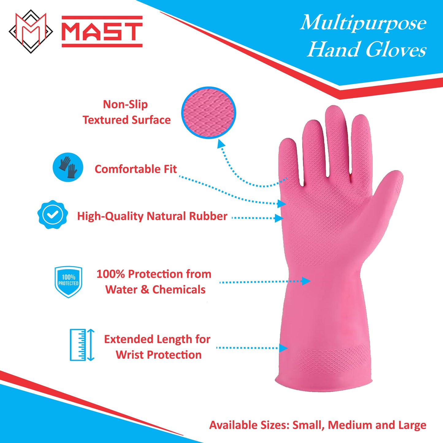 Mast Multipurpose Hand Gloves for Dishwashing, Cleaning, Gardening & More....