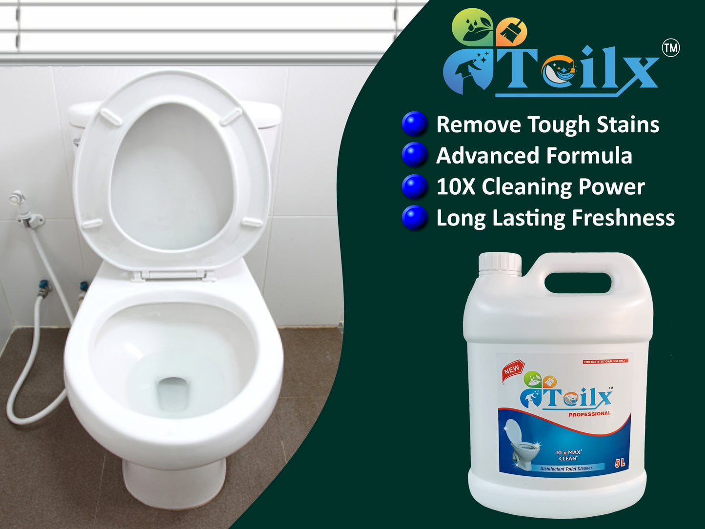 Toilx Toilet Cleaner 5 Ltr Pack