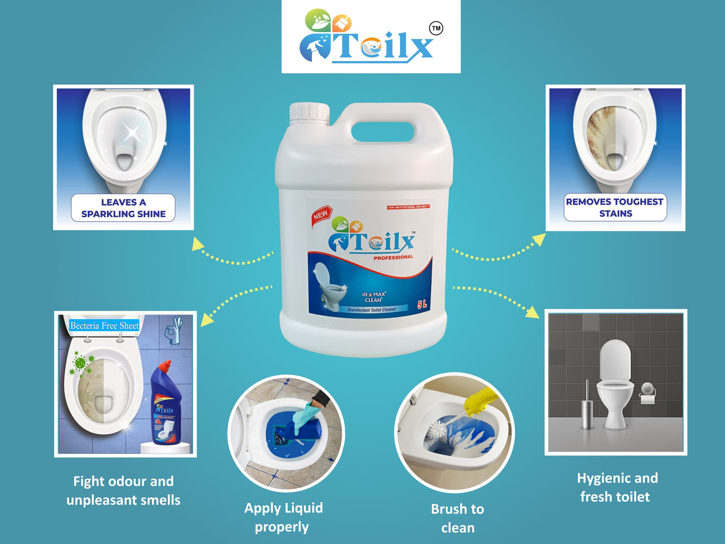Toilx Toilet Cleaner 5 Ltr Pack