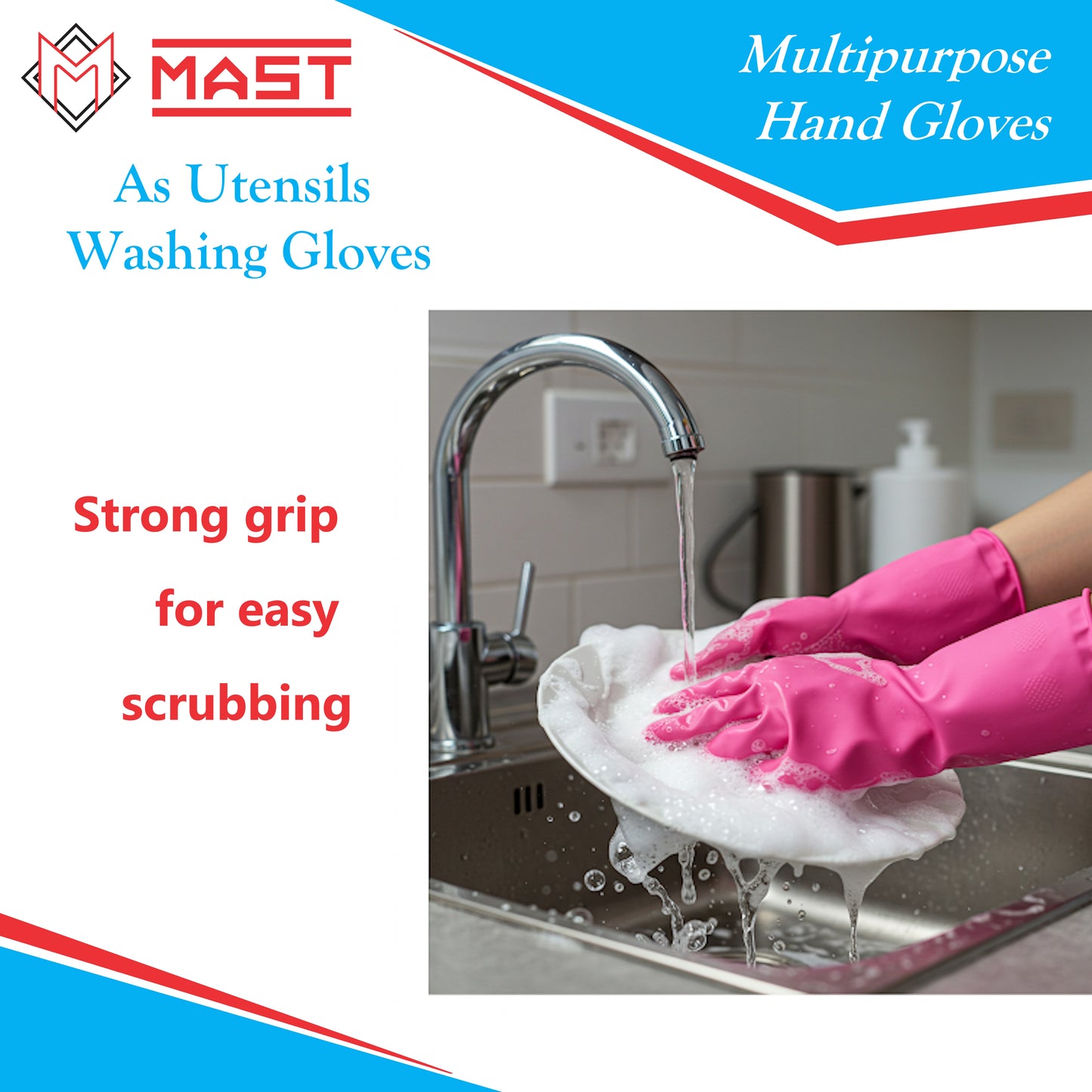 Mast Multipurpose Hand Gloves for Dishwashing, Cleaning, Gardening & More....