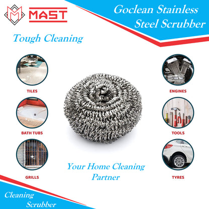 Mast Stainless Steel Utensils Scrubber (Pack of 12 Scrubbers)