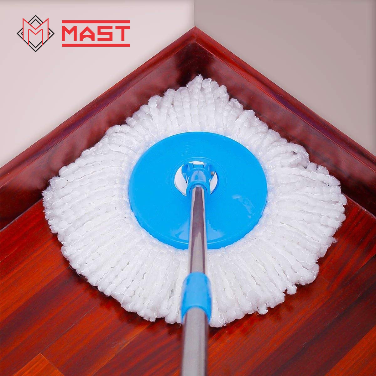 Mast Eco Magic Spin Mop with Stainless Steel Handle & 2 Microfiber Refills