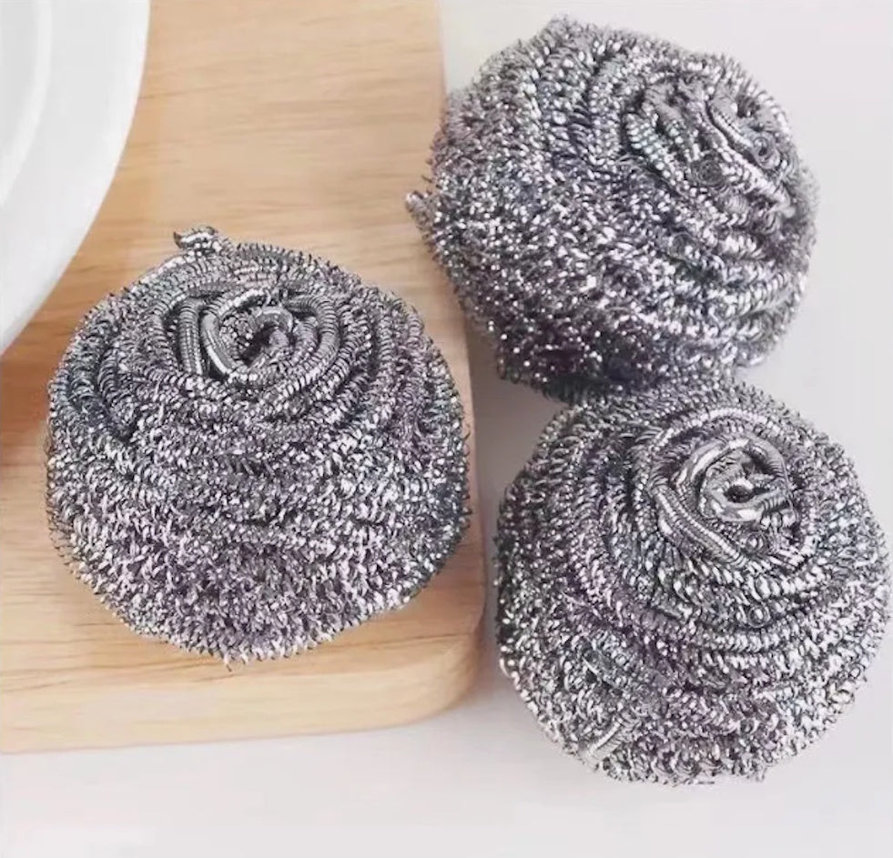 Non-Magnetic Stainless Steel Scrubber for Cleaning, Pots, Pans, Ovens, Bar-B-Queue Grills, Dishes